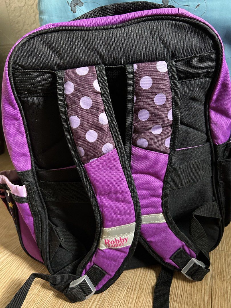 Robby Rabbit Purple Backpack with Bunny and Rainbow Design (Category: Backpacks) located in Manila. Submitted by cris. (Listing ID 1449322077, Image 2). Description: For sale 16inch Backpack Orig Robby rabbit Slightly used. 700pesos for pickup or palala nyo nalang. 📍Pacheco Tondo Manila.