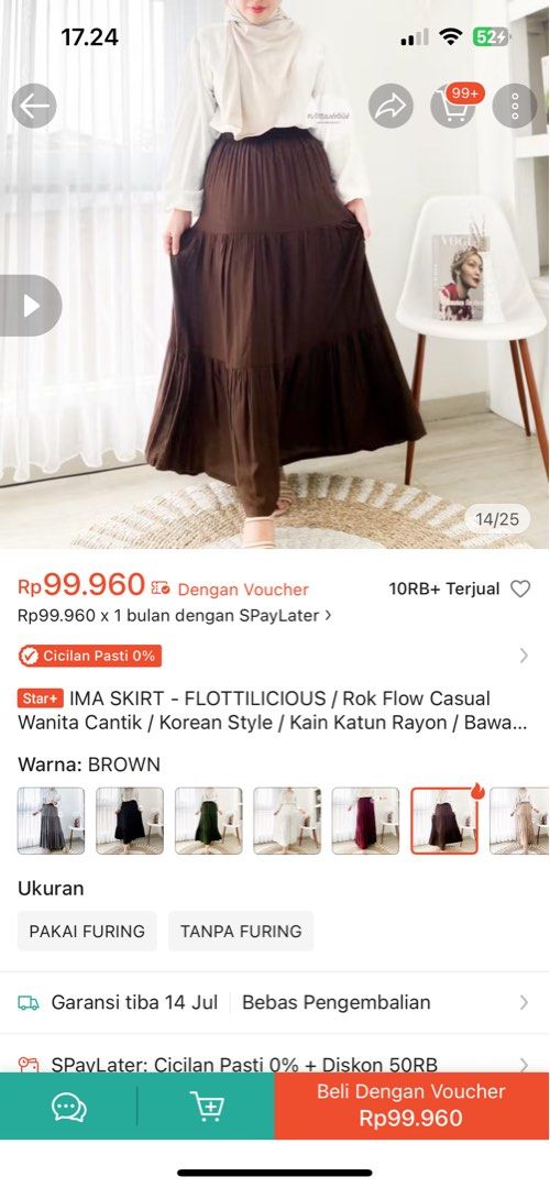 rok coklat (Kategori: Gaun & Rok) berada di Jakarta Pusat. Dikirim oleh crushonyouuuxx (ID iklan 1449202894, Gambar 1). Deskripsi: di jual krna dilemari numpuk.