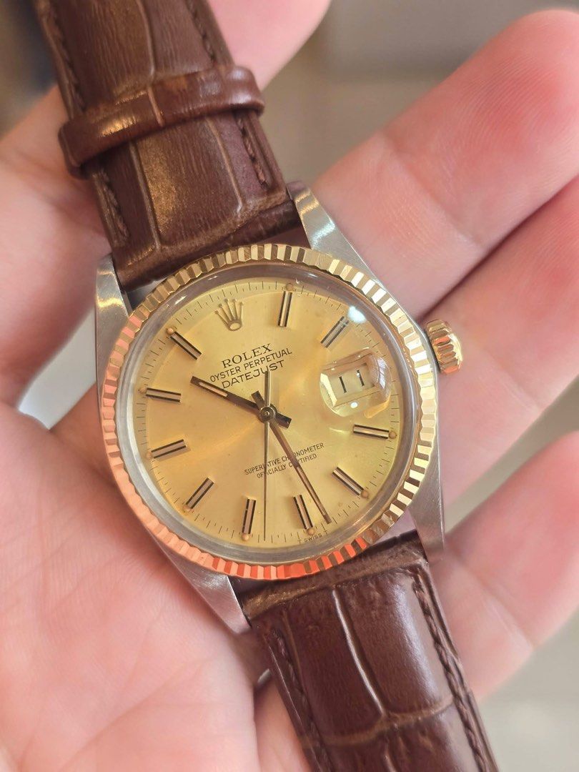 Rolex Datejust Two Tone 36mm 16013 (Category: Luxury Watches) located in Makati City. Submitted by gcct888 (Listing ID 1447813501, Image 1). Description: Rolex Datejust Two Tone 36mm Ref. 16013 87 serial Mint condition Comes w/ verification papers and presentation box 298k.