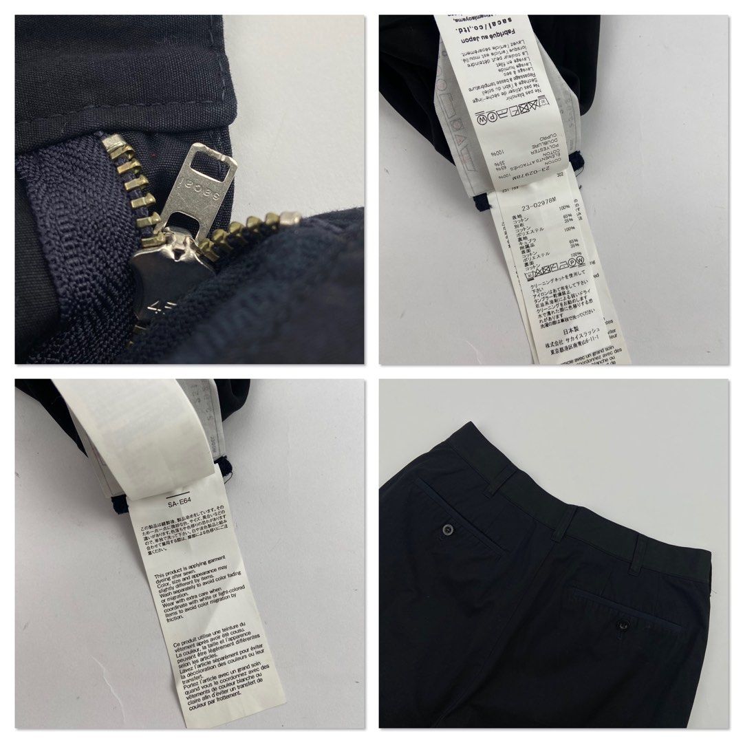 Sacai (Category: Other Bottoms) located in Manila. Submitted by draftdrops (Listing ID 1449157296, Image 3). Description: Straight cut and excellent condition Waistline :34 Length:41.