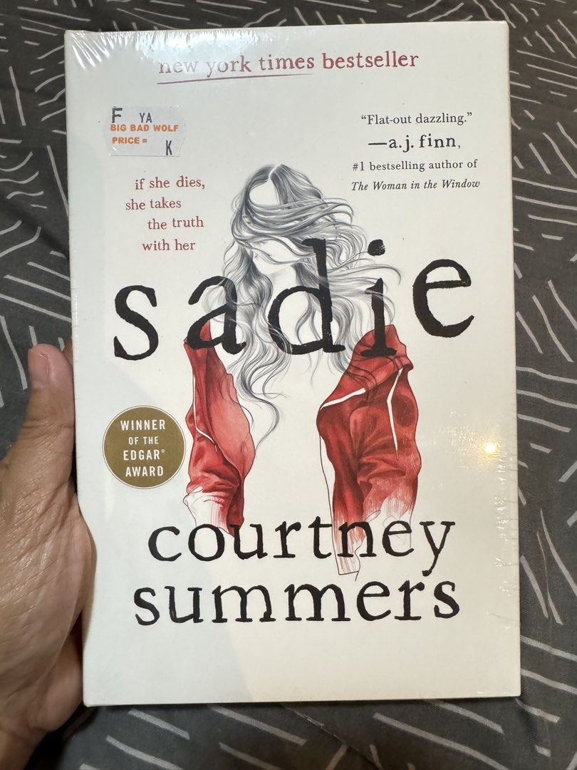 Sadie by Courtney Summers Hardbound (Category: Storybooks) located in Santa Rosa. Submitted by recasipit114 (Listing ID 1449287378, Image 1). Description: - Sadie by Courtney Summers - New York Times Bestseller - Winner of the Edgar Award - Young Adult (YA) novel - Features a striking cover illustration - Plot: If she dies, she takes the truth with her. - Praised by A.J. Finn as 'flat-out dazzling'.