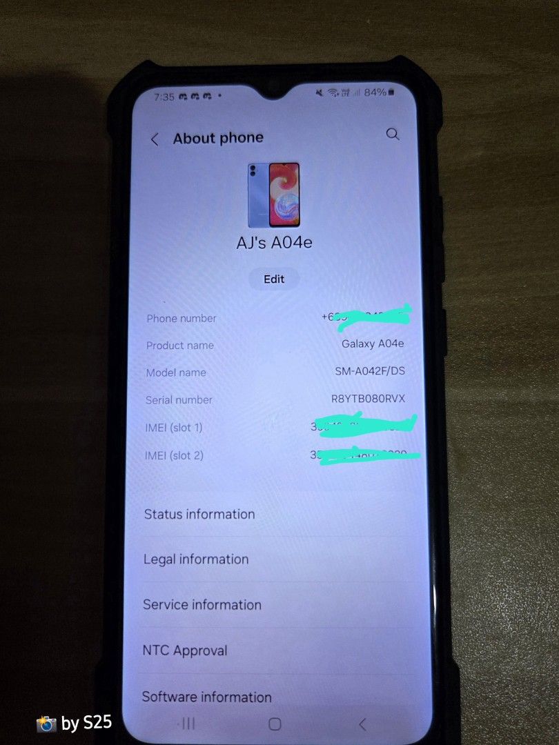 SAMSUNG A04e (Category: Samsung) located in Candelaria. Submitted by sarisaristore16 (Listing ID 1449326671, Image 3). Description: - Samsung A04e - Light purple color - Comes with protective case - Negotiable RFS Power and Volume hindi na masyado gumagana with Xundd case, bagong bili lang walang charger and box pero usb-c naman ang port nya. .