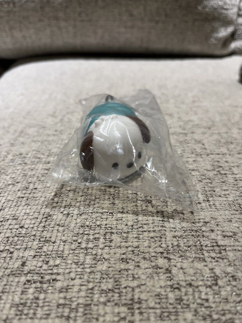 sanrio pochacco mini toy (Category: Designer & Blind Box Toys) located in Quezon City. Submitted by giytan (Listing ID 1449161741, Image 1). Description: a slightly squishy pochacco figure toy.
