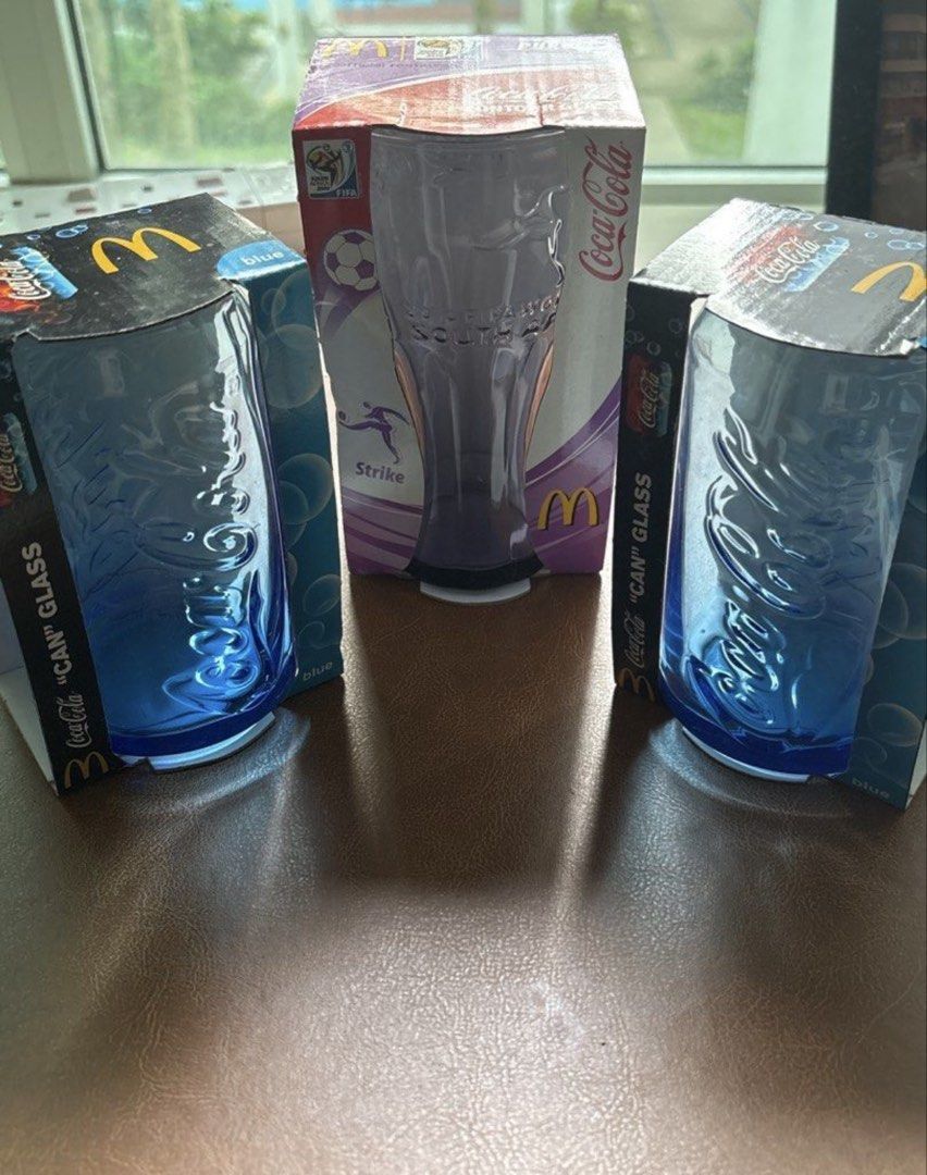 Set of 3 Coca-Cola McDonald's "Can" Glasses