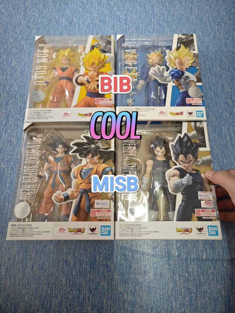SHF Dragon Ball - Son Goku & Vegeta (Category: Toys & Games) located in Kuala Lumpur. Submitted by kaysz (Listing ID 1449180878, Image 1). Description: Hi, Personal collection for sales SHF Dragon Ball Z & Dragon Ball Super Hero Son Goku and Vegeta Super saiyan (BIB) Son Goku and Vegeta Base form (MISB) Rm420 combo‼️ New / Misb / Bib (open for take pic only) Postage Rm15 wm Cod Jln ipoh KL Thx.