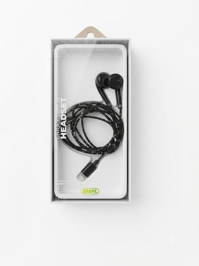 SIBYL Wired Earphones (Lightning for iPhone) (Category: Headphones & Headsets) located in Santo Tomas. Submitted by fierce_serena (Listing ID 1449275845, Image 1). Description: Hindi ko siya nagamit kasi akala ko compatible siya sa Android, pero Lightning connector pala siya, so pang-iPhone/iPad lang. Unused naman siya, pero hindi na brand new since matagal lang siyang naka-stock. Features: • Built-in microphone • Volume & music controls • Comfor