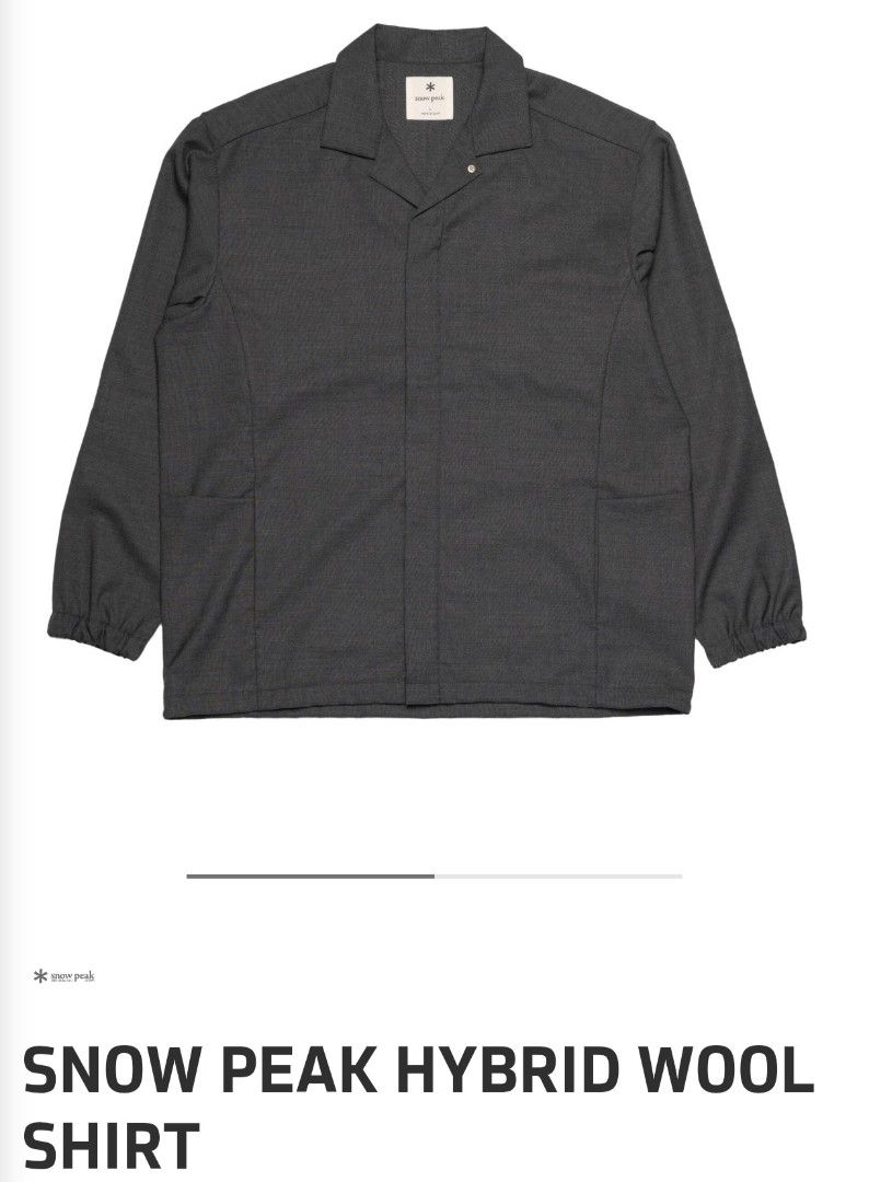 Snow Peak Hybrid Wool Shirt Jacket M (Category: Coats, Jackets and Outerwear) located in Talisay. Submitted by jppppppppp (Listing ID 1449215727, Image 1). Description: Snow Peak Hybrid Wool Shirt Quick Dry Light Weight Good for Cold Weather Japan Release Tagged as Medium Actual Dimensions W 23 L 27.5 Shoulder 19 Sleeve Length 23.3 Excellent to New Condition 2️⃣4️⃣9️⃣0️⃣+SF 09472849954.