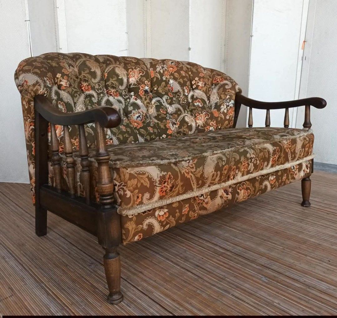 Sofa couch (Category: Sofas) located in Meycauayan. Submitted by marygracecasimiro (Listing ID 1449287793, Image 3). Description: Vintage Wooden Love Seat “Grandma Couch” Price: 11,900 L46.5 x W33 x H15.5/29 In good condition💜💜 #QuezonCity #Pampanga #Bulacan #Pangasinan #Isabela #Cavite #Baguio #highlights #JAPANSURPLUS #everyone #japansurplus #followers #japansurplusph #japansurplusmalolos #followfollow #fbreels #followersreels.