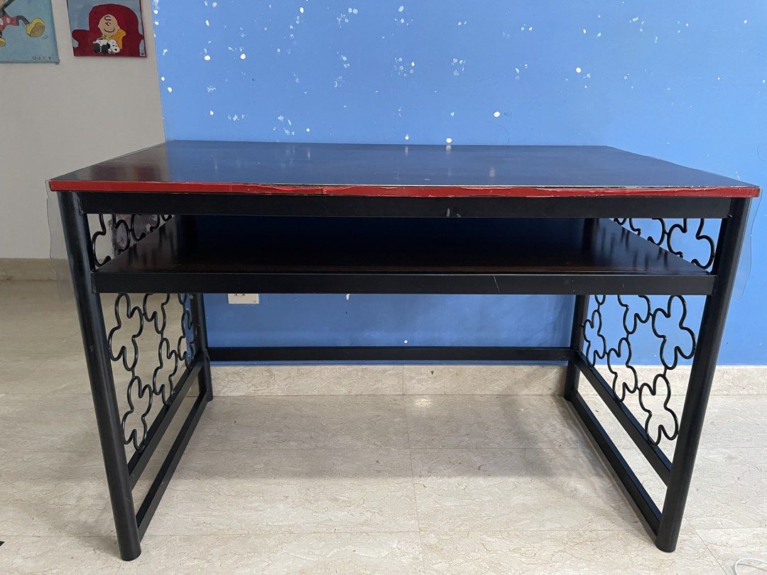 Solid wood study table (Category: Tables & Sets) located in Singapore. Submitted by baymax6 (Listing ID 1449201469, Image 1). Description: Length 115cm Width 66cm Height 76cm. Self collect..