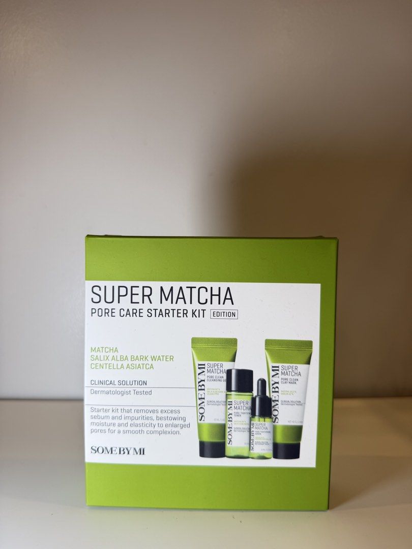 SomeByMi Super Matcha Pore Care Starter Kit (Category: Face Care) located in Manila. Submitted by skincarediaries (Listing ID 1449222337, Image 1). Description: Expiry 5/2027.