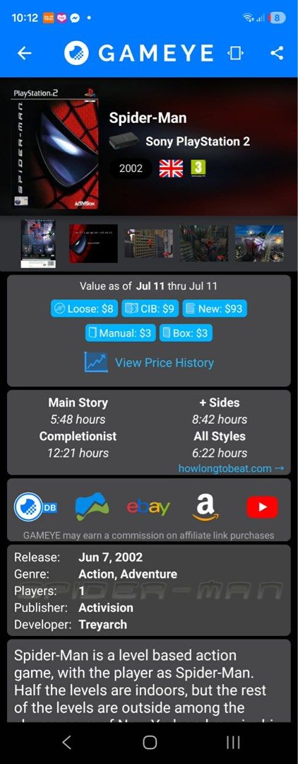 Spider-Man: Spider-Man Game for PlayStation 2 PAL region (disc only w/ generic case) (Category: PlayStation) located in Aguinaldo. Submitted by gwift (Listing ID 1449118242, Image 3). Description: Tested working - Game: Spider-Man: The Ultimate Spider-Man (Pal region) - Console: PlayStation 2 (PS2) - tested working -disc only in generic case - disc has scratches as pictured, reason for the lower cost.