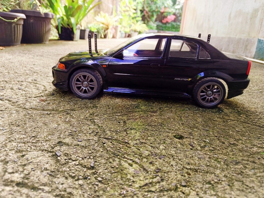 Tamiya tt02 rc lancer evo v 1:10 scale (Category: Remote Control Toys) located in Alfonso. Submitted by mrasterisk (Listing ID 1449166662, Image 3). Description: Electronics parts upgrade: Surpass 60a brushed esc Surpass 25kg digital metal gear servo Radio controller and radio receiver Wheel and shaft bearing set Charger tamiya connector Tamiya torque tuned motor Requires: Rc lipo battery w/Tamiya connector Issue mayroon gasgas at scratches sa ma