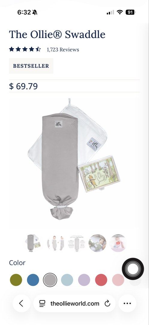 The Ollie Swaddle - Grey (Category: Babies & Kids Fashion) located in Makati City. Submitted by inezlebron (Listing ID 1449201512, Image 2). Description: - Bestselling Ollie Swaddle in Grey - Designed for sound baby sleep - Easy velcro closures for quick swaddling - Suitable for newborns and up - Helps calm the startle reflex - Machine washable for easy care.