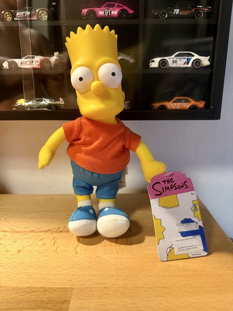 The Simpsons Bart Simpson Plush Toy with Tag (Category: Plushies & Soft Toys) located in Quezon City. Submitted by walmart28 (Listing ID 1449290886, Image 2). Description: - Bart Simpson plush toy - Approximately 8-10 inches tall - Original tag still attached - Perfect for any Simpsons fan - Ideal for display or play collectible authentic wd tag new SALE 799 php .