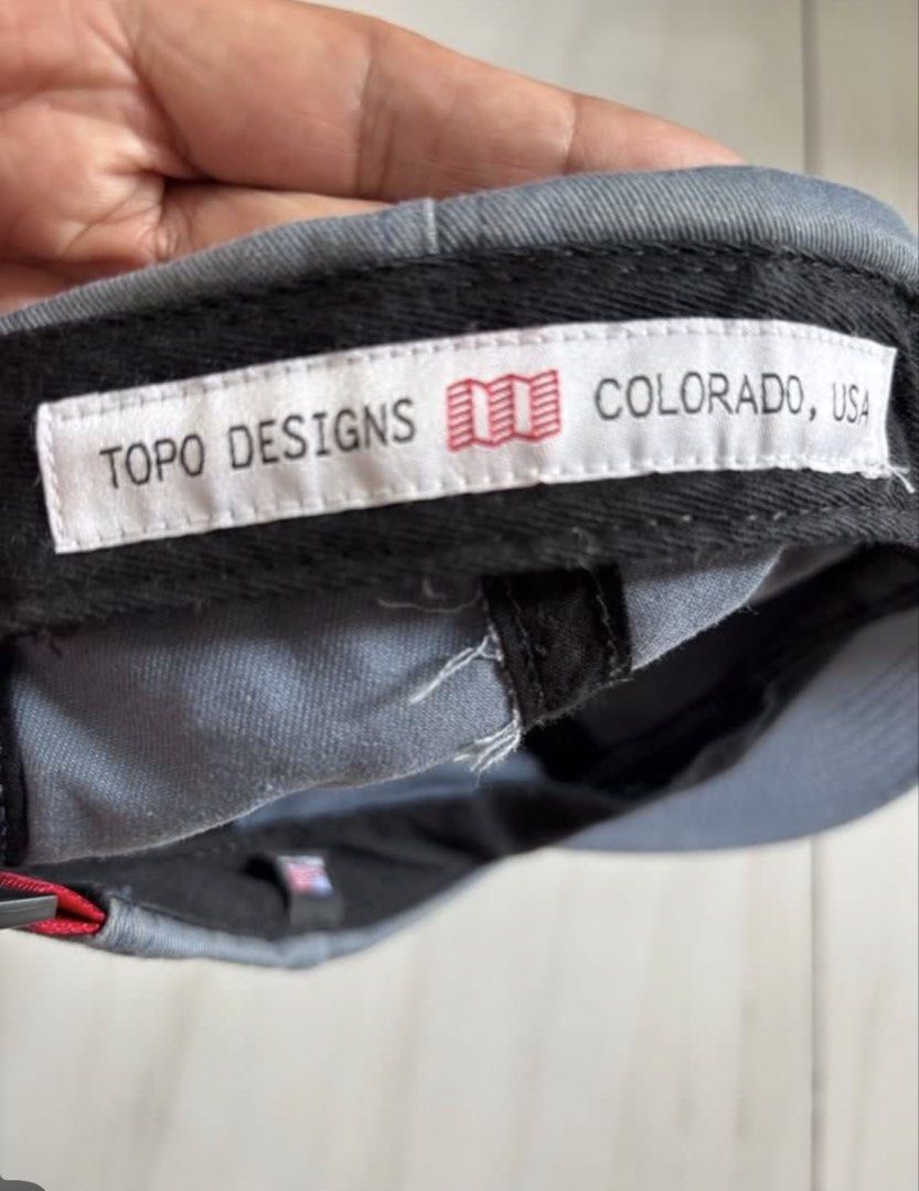 Topo Designs Colorado USA Cap - Blue (Category: Caps & Hats) located in Quezon City. Submitted by edether (Listing ID 1449113373, Image 3). Description: - Blue baseball cap from Topo Designs - Made in Colorado, USA - Adjustable red strap at the back - Small light stain on the front (please check photos) Pkease check last pic for issue - small discolouration If you see it posted, it’s available. Last price and details are posted. No reply means no