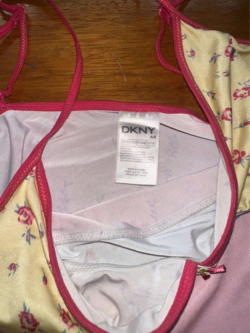 Vintage DKNY Floral Patchwork Cami Top Size M (Category: Sleeveless) located in Makati City. Submitted by whosjoedaddy (Listing ID 1449209046, Image 2). Description: Vintage DKNY cami top, Pink with a floral print. Patchwork vibe cami top Adjustable straps Bought secondhand for 2,000.