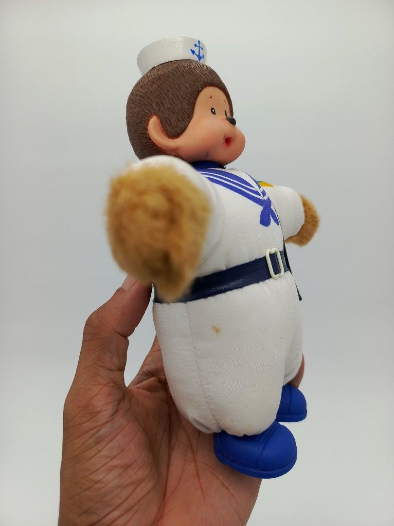 VINTAGE Navy Monchhichi Plush Toy (Scratch) (Category: Plushies & Soft Toys) located in Santa Cruz. Submitted by g-stuff21 (Listing ID 1449124907, Image 3). Description: With some stains. Overall still in good condition. Feel free to pm for more info..