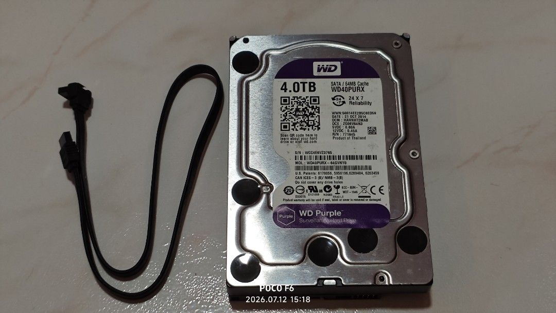 WD Purple 4TB SATA HDD