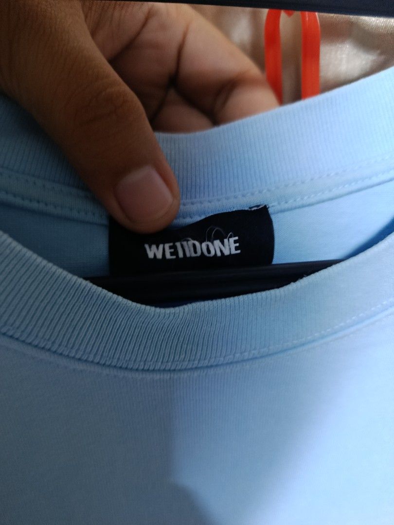 WE11DONE Bear Graphic T-Shirt Light Blue (Category: Tshirts & Polo Shirts ) located in Jasaan. Submitted by eliwhomp (Listing ID 1449278520, Image 3). Description: - Light blue WE11DONE T-shirt - Features a blue bear graphic on front and back - Made in Korea - 100% Cotton - Ideal for your streetwear collection - 23.5 × 30.