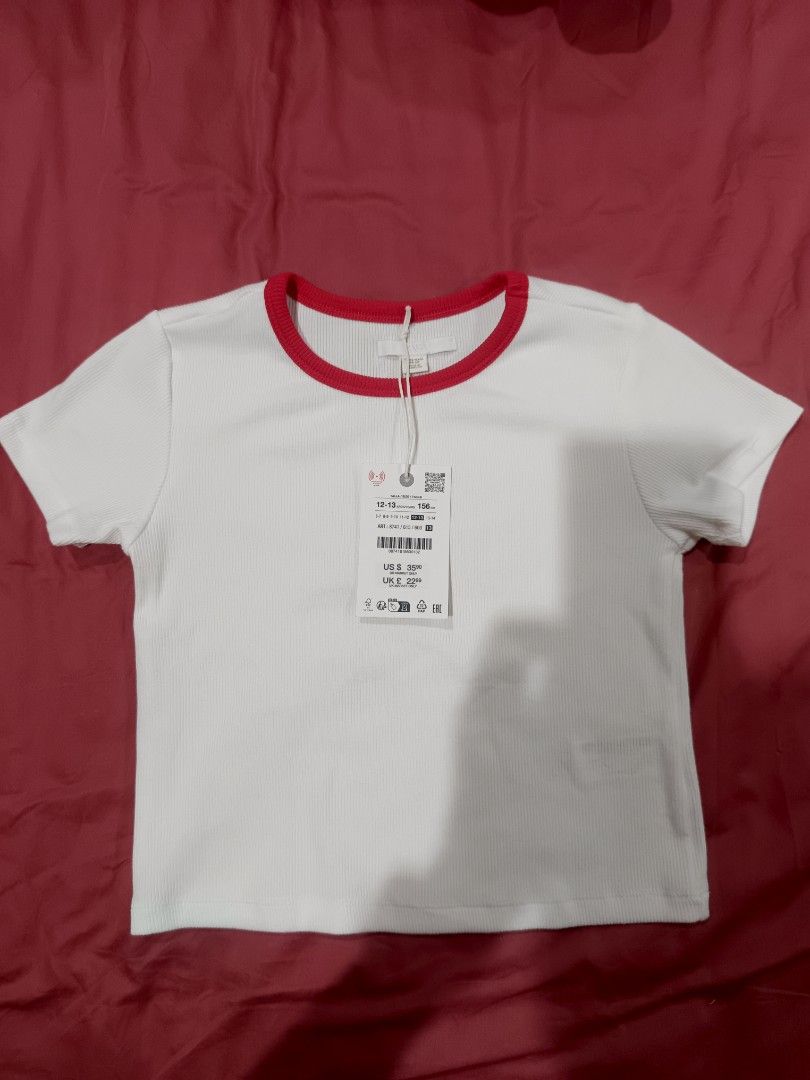 zara cropped tshirt/baby tee (Category: Shirts) located in Quezon City. Submitted by home_declutters (Listing ID 1449272135, Image 1). Description: size 12-13 on tag dimension: length: 39cm width: 32cm.
