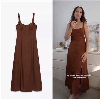 Zara Linen Blend Midi Dress (Category: Dresses) located in Angat. Submitted by shopmyclosetbykris (Listing ID 1449293066, Image 1). Description: Zara Linen Dress in Brown 😍❤️ - Style: Midi Dress - Material: Linen Blend - Features: Adjustable straps, sweetheart neckline, side slit - Condition: Brand new with tags attached - Original Price: ¥8,590 LP posted! Pass to low ballers!.