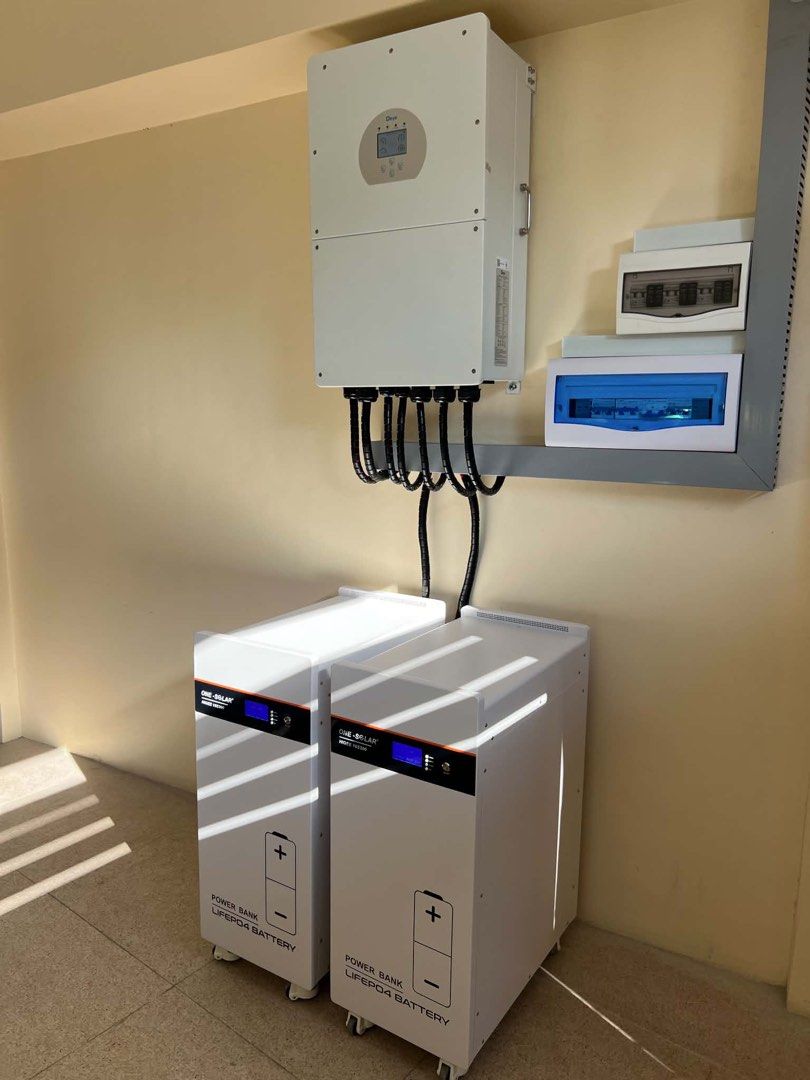 16KW HYBRID ON-OFF GRID SYSTEM (Category: Electrical, Adaptors & Sockets) located in Iloilo. Submitted by rhophil0907 (Listing ID 1449466411, Image 2). Description: - 16KW Hybrid On-Off System direct solar “with 2units 300Ah 52v 15Kwhr Lithium Ion Battery” with Installation and Services. 🔹Project SOLAR PH a Western Visayas most trusted solar contractor.. 🔹We deliver a reliable solar materials with excellent service for your needs.. Mr. Charlie 