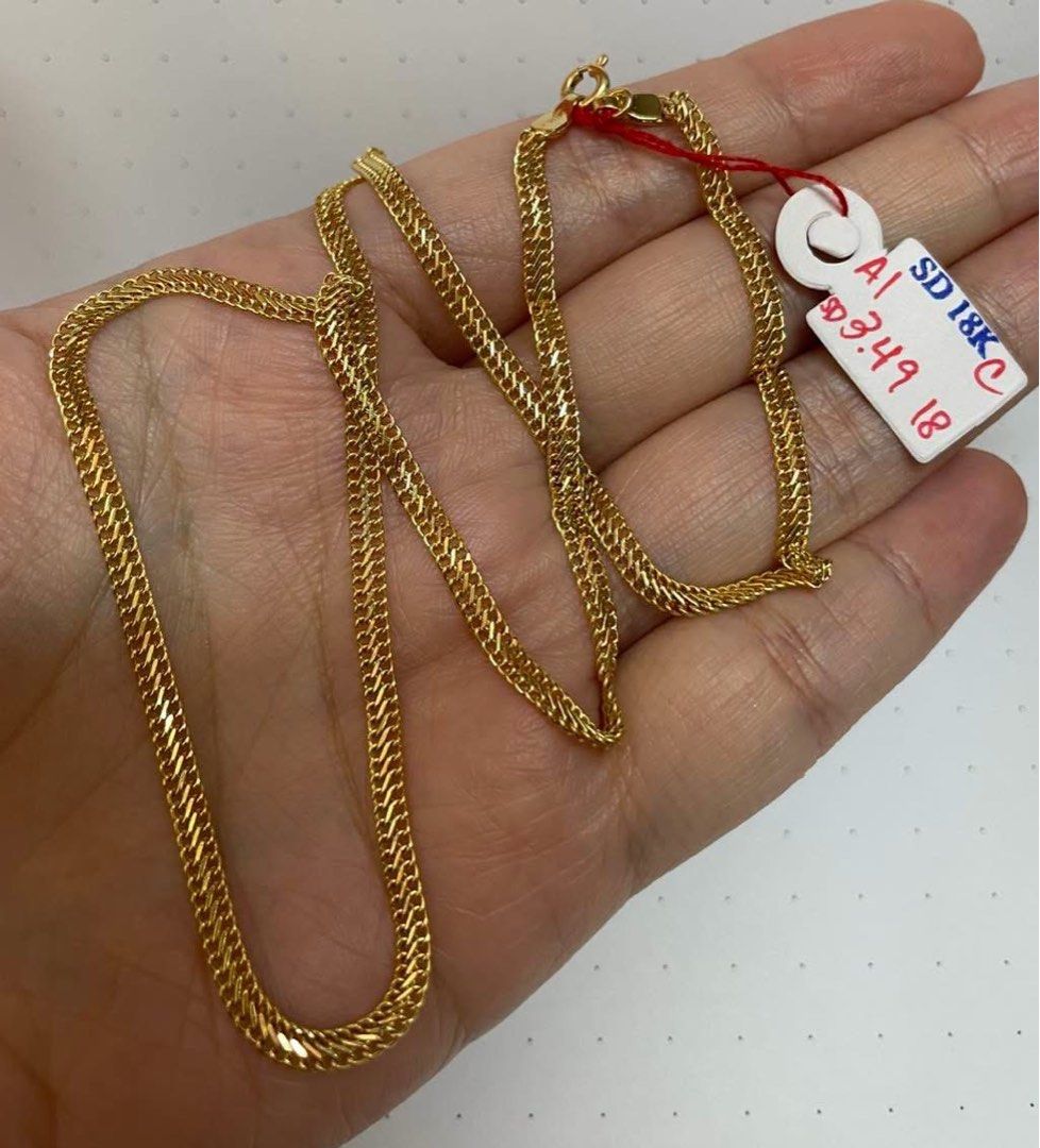 18k Saudi gold necklace 18" (Category: Necklaces) located in Manila. Submitted by reenacedric (Listing ID 1449436982, Image 1). Description: .
