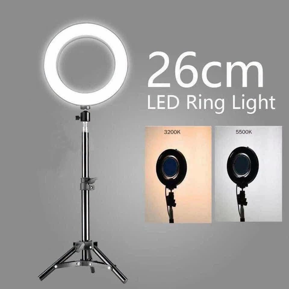 26cm ring light with stand (Category: Lighting & Studio Equipment) located in Manila. Submitted by lyfrancois14 (Listing ID 1449533598, Image 1). Description: .