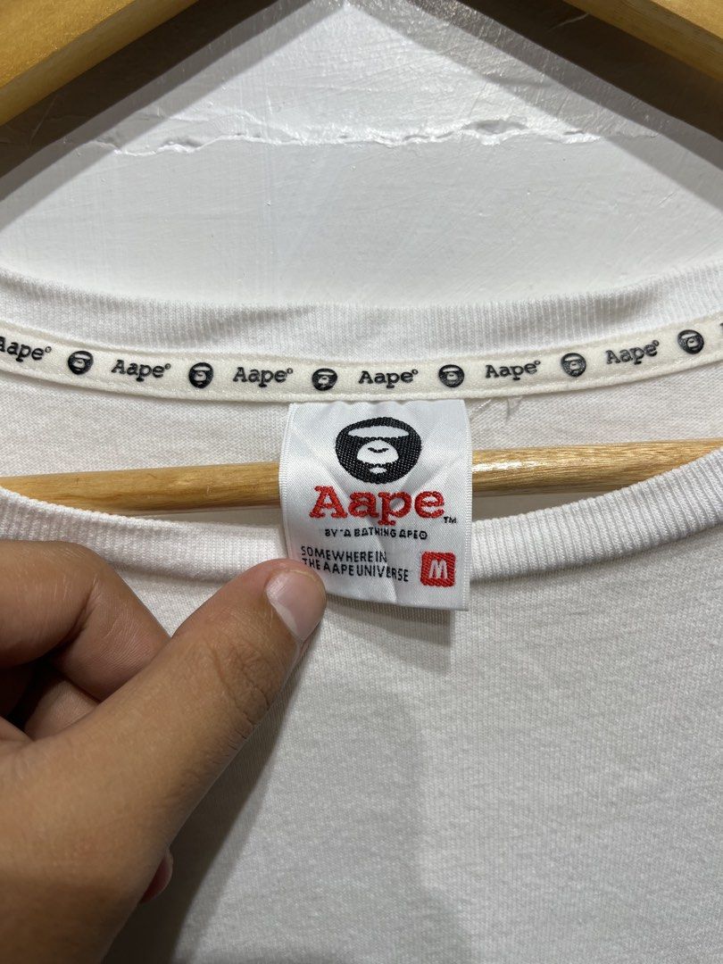 AAPE SHIRT (Category: Tshirts & Polo Shirts ) located in Bayog. Submitted by hared_dos (Listing ID 1449511515, Image 3). Description: Size M on tag Dimes 19 x 27.