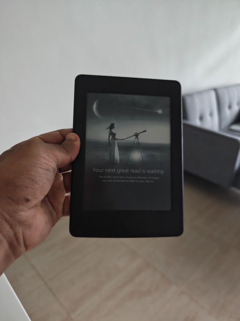 Amazon Kindle E-reader Black (Category: E-Readers) located in Singapore. Submitted by naveenkumar248 (Listing ID 1449409813, Image 3). Description: - Black Amazon Kindle - Good working order - Clear and bright screen - Perfect for reading on the go - Includes charging cable - Ready for your next adventure https://amzn.asia/d/0iFbF7Xa.