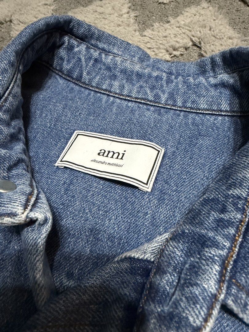 Ami - Denim Buttondown Jacket (Category: Formal Shirts) located in Cavite. Submitted by commoncourtesy (Listing ID 1449526215, Image 3). Description: Authentic Size Medium .