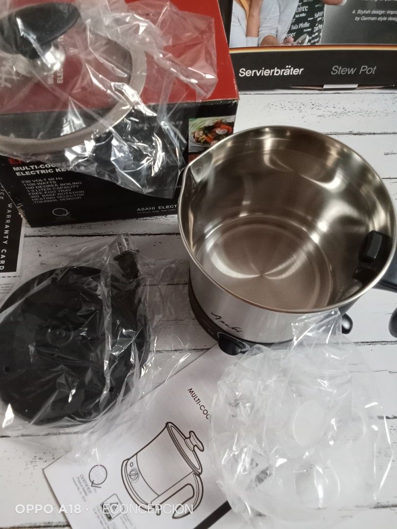 Asahi Multi cooker kettle (Category: Cookers) located in Bacoor. Submitted by directsupplier88 (Listing ID 1449427264, Image 3). Description: Brandnew item BAGSAK PRESYO Loc bacoor Cavite.