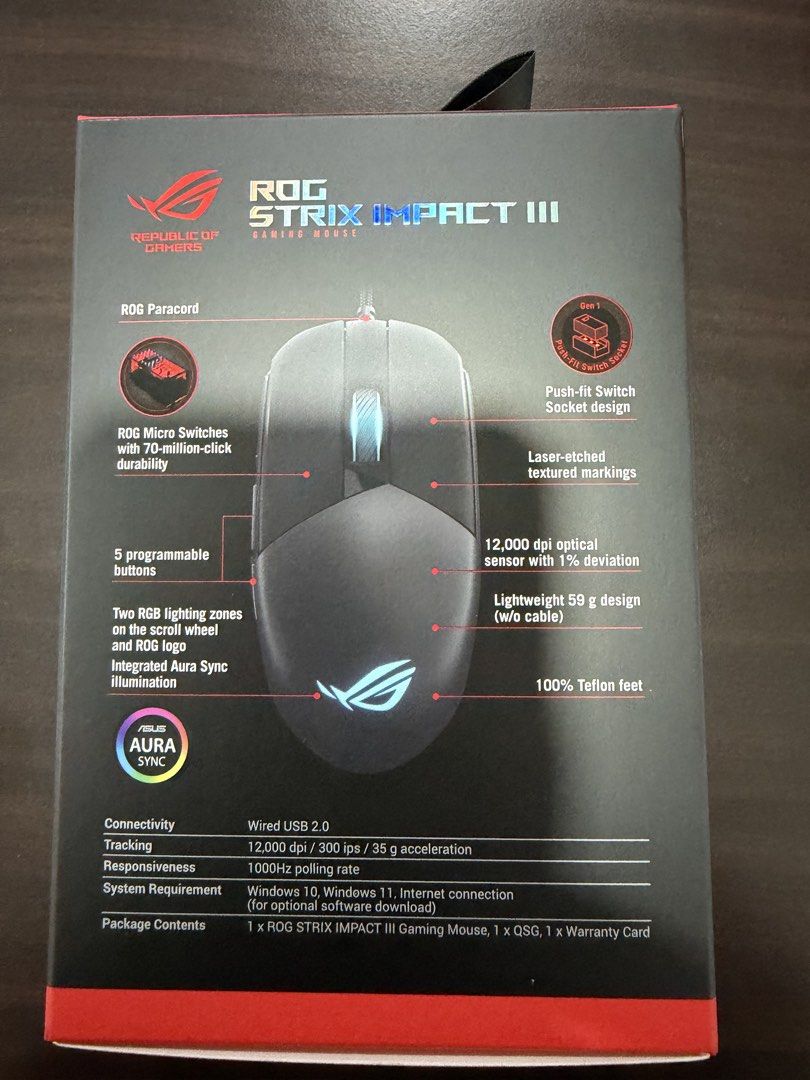 ASUS ROG Strix Impact III Gaming Mouse508102121945845761