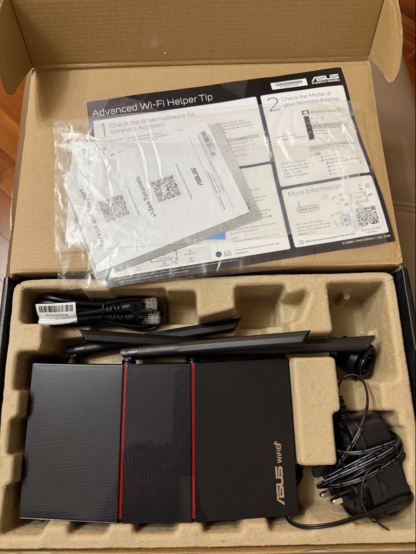 ASUS RT-AX55 AX1800 Dual Band WiFi 6 Router （分類：Wifi及上網相關產品）位於 Hong Kong。 由 SillyBilly 提交（商品編號 1449472368，圖片 2）。簡介： 搬屋清貨 全新$250 面交地點荃灣或可再夾。