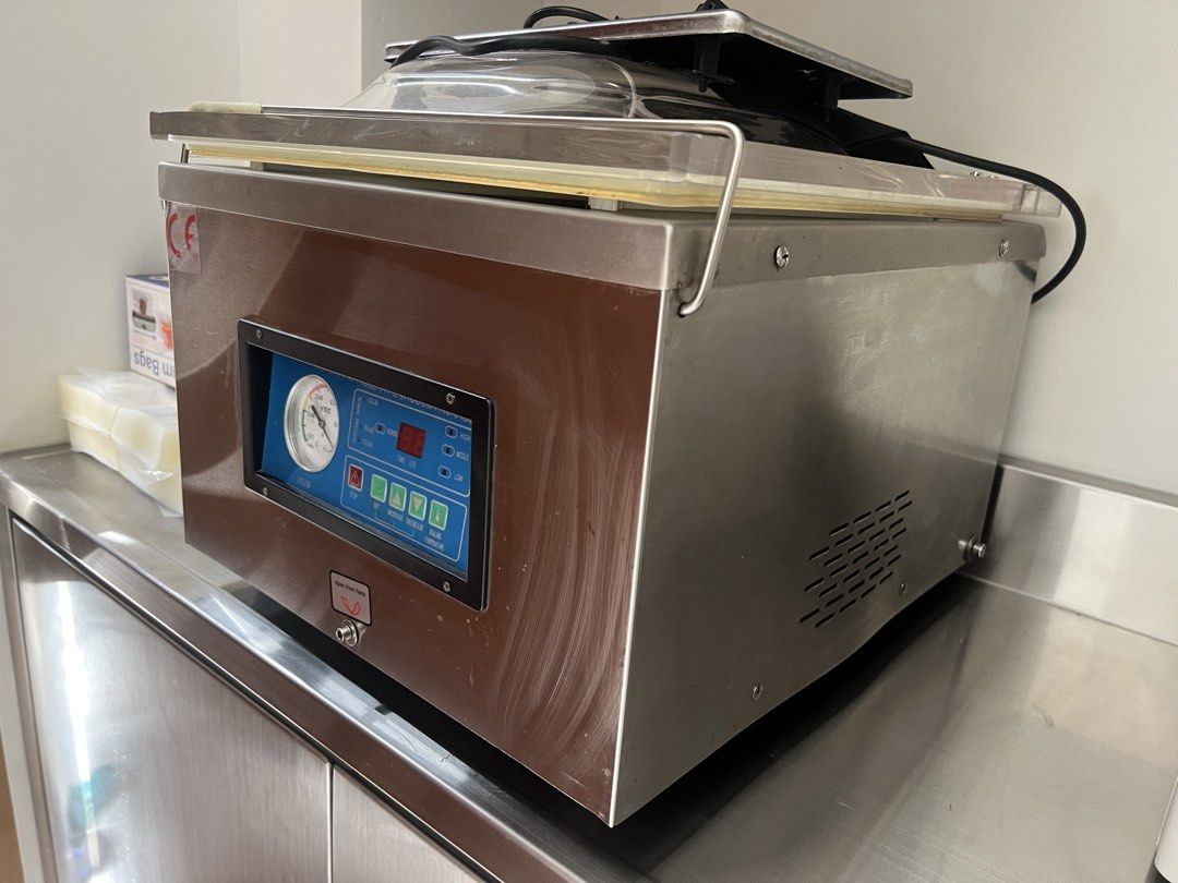 Automatic Table Type Vacuum Sealer (needs to be repaired) (Category: Home Improvement Tools & Accessories) located in Manila. Submitted by squathleen (Listing ID 1449417228, Image 2). Description: - Automatic table type vacuum packager - Durable stainless steel construction - Built-in vacuum gauge for precise control - Digital display for easy time and temperature settings - User-friendly buttons: Stop, Set, Increase, Decrease, Sealing Temperatur