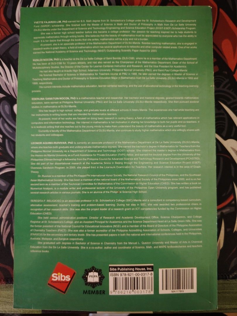 Basic Calculus Grade 11 (SIBS) (Category: Textbooks) located in Baybay. Submitted by dotsiboi000 (Listing ID 1449364481, Image 2). Description: Copyright Yr 2016 No acetate/book cover No writings/marks Brand New/Excellent cond 2nd stock.. Priced @ ₱100 Issue: May nakasulat sa (base of the book).