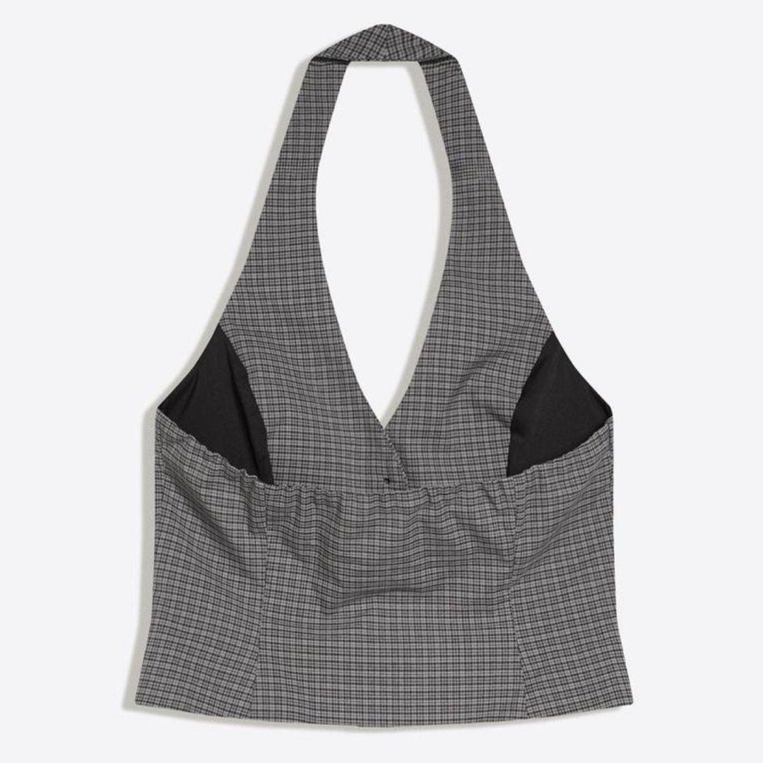 Bershka Halter Backless Vest Top - Gray (Category: Sleeveless) located in Pasay City. Submitted by p.r.c.s (Listing ID 1449386382, Image 2). Description: SRP: 1995 Selling low! Currently sold out. Very cute but it doesn’t suit me .