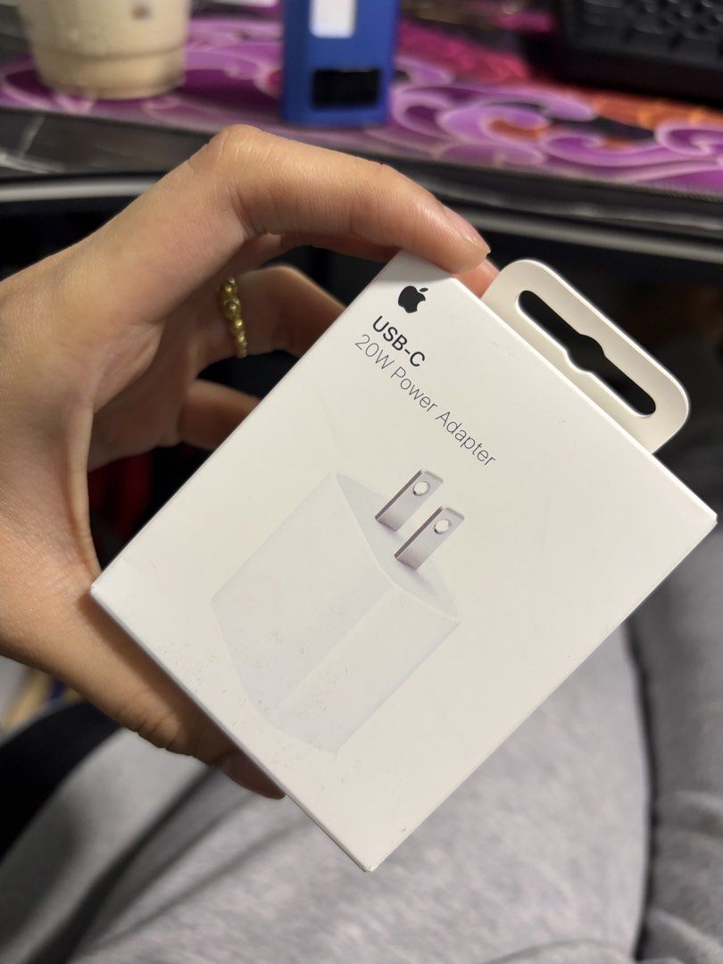 BEYOND THE BOX 20W TYPE C ADAPTER (Category: Chargers & Cables) located in Manila. Submitted by bimeulv (Listing ID 1449390729, Image 1). Description: I bought a USB to Lightning cord, not fit for this 😔.
