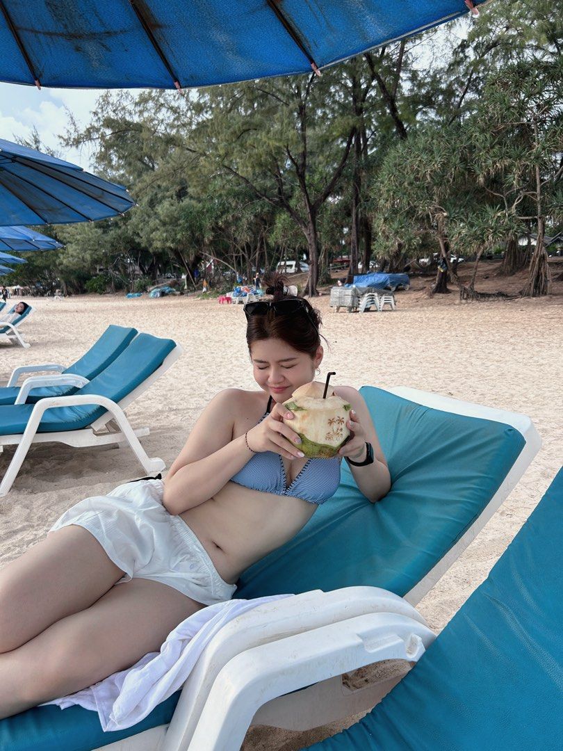 Blue Stripe Tie-Side Bikini Set (Category: Bikinis & Swimsuits) located in Kuala Lumpur. Submitted by bananazoey (Listing ID 1449493703, Image 2). Description: Only wore once during vacation - as picture🌴🌊 .