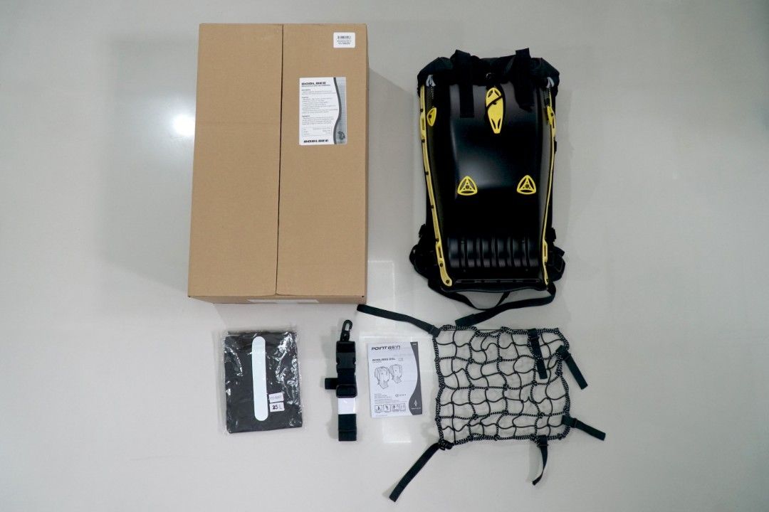 BOBLBEE Sport 25L Hardshell Backpack (Category: Backpacks) located in Caloocan City. Submitted by louiefranciscoc (Listing ID 1449368688, Image 3). Description: For your spine protection while riding. FOR SALE: BOBLBEE MEGALOPOLIS SPORT 25L PHANTOM BLACK W/ YELLOW ACCENTS Secondhand - mint condition. ₱16,000 Color: Matte Black with Yellow Rails & Triaxial Capacity: 25L Inclusions: - Bag - Standard waist belt - Mmanual - Aftermarket rain cover and