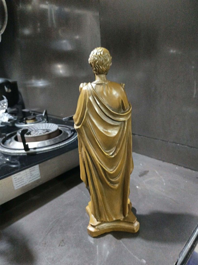 Brass St Joseph statue display (Category: Religious Items) located in Manila. Submitted by kurukutuk (Listing ID 1449533492, Image 3). Description: brass St Joseph statue display 12 x 4 inches HxL made of brass.