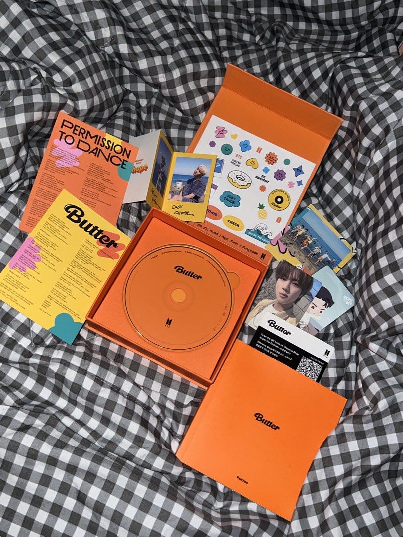 BTS Butter Album (Peaches Version) (Category: CDs & DVDs) located in Bulacan. Submitted by andrea20667 (Listing ID 1449331316, Image 2). Description: RFS: Decluttering my collection Unsealed BTS Butter Album (Peaches) - CD never used Loc: Bulacan or Intramuros - preferably meet-up .