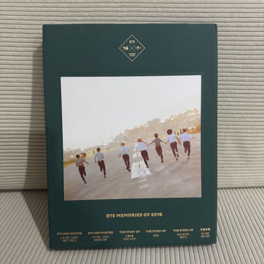 BTS Memories of 2016 dvd (Category: CDs & DVDs) located in Bacoor. Submitted by _jmcart (Listing ID 1449465592, Image 1). Description: - Includes photobook and all four DVDs (no pc) all cds are working - own collection - mop: bpi / gcash / maya - mod: ggx / lalamove .