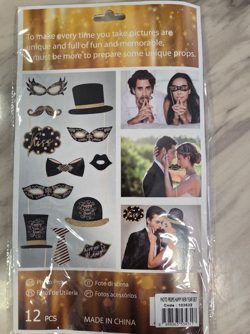 Camera props (Category: Occasions & Party Supplies) located in Singapore. Submitted by kittynara (Listing ID 1449334339, Image 2). Description: brand new with packaging self collection only price for each packet only left these two design to choose from.