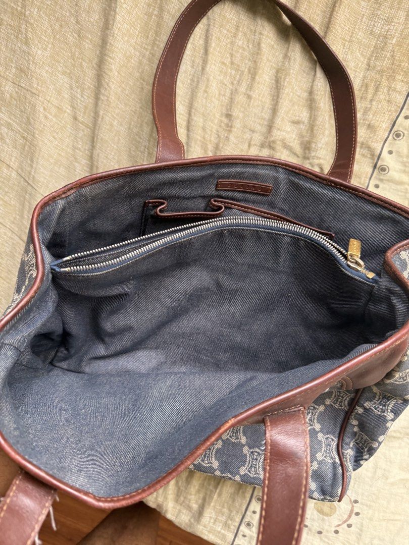 Celine Denim Macadam Canvas Leather Tote Bag (Category: Luxury Bags & Wallets) located in Quezon City. Submitted by kimdelano (Listing ID 1449378970, Image 3). Description: .