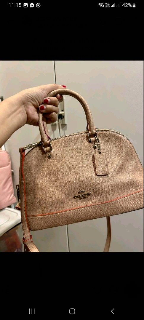 Coach Pebble Leather Dome Satchel Bag (Category: Luxury Bags & Wallets) located in Caloocan City. Submitted by prelovedstuffz22 (Listing ID 1449351930, Image 2). Description: Orig minimal flaw (nasa pic) small size two way please managet your expectations .