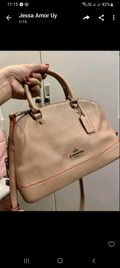 Coach Pebble Leather Dome Satchel Bag (Category: Luxury Bags & Wallets) located in Caloocan City. Submitted by prelovedstuffz22 (Listing ID 1449351930, Image 1). Description: Orig minimal flaw (nasa pic) small size two way please managet your expectations .