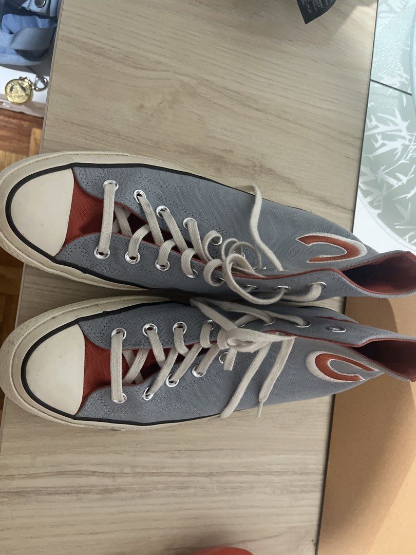 Converse 70 High Top, Blue and Orange (Category: Sneakers) located in Manila. Submitted by timofefe (Listing ID 1449448297, Image 2). Description: Converse 70 high blue and orange Used less than 10 times, in great condition Size 9.5 US Pm if need more pictures Price is negotiable QC location .