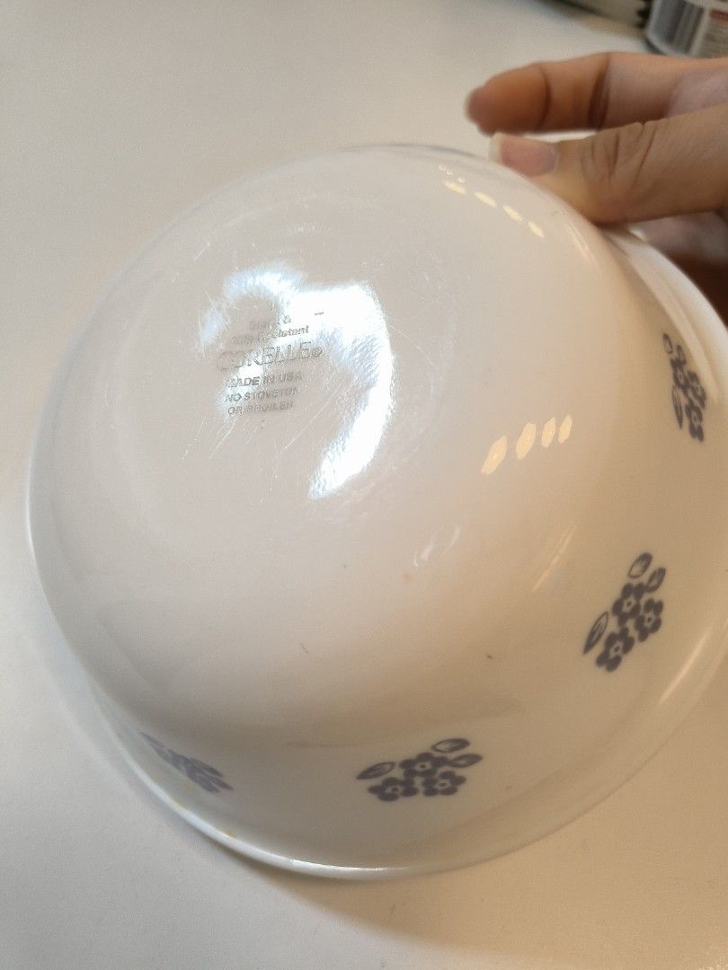 Corelle Livingware Bowl Blue Floral Made in USA
