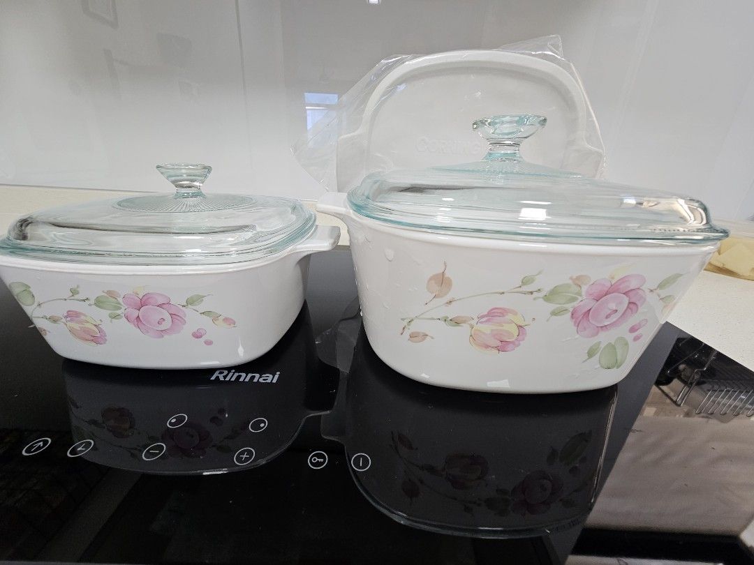 CorningWare Casserole Dishes with Lids - Floral Pattern508227568576112640